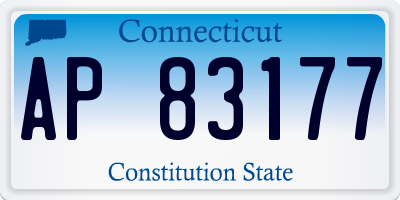 CT license plate AP83177