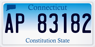CT license plate AP83182