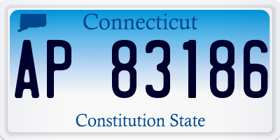 CT license plate AP83186