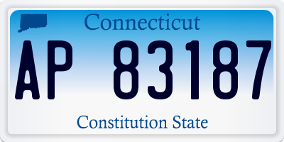 CT license plate AP83187