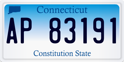 CT license plate AP83191