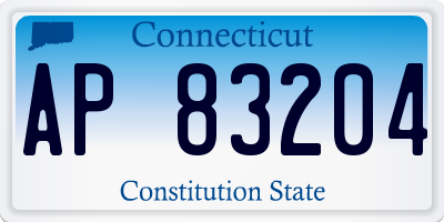 CT license plate AP83204