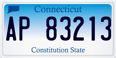 CT license plate AP83213