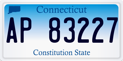 CT license plate AP83227