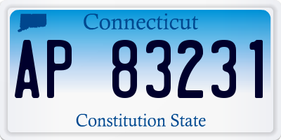 CT license plate AP83231