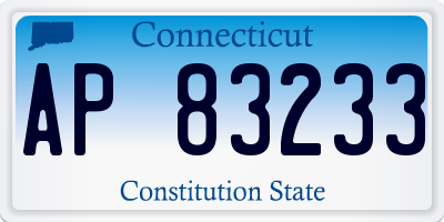 CT license plate AP83233