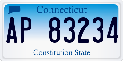 CT license plate AP83234