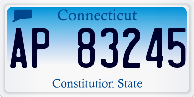 CT license plate AP83245