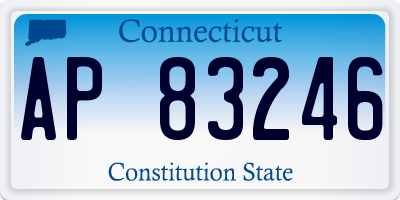 CT license plate AP83246