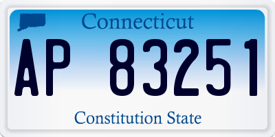 CT license plate AP83251
