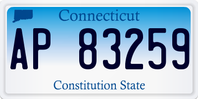 CT license plate AP83259