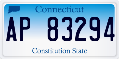 CT license plate AP83294