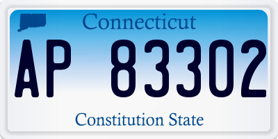 CT license plate AP83302