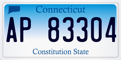 CT license plate AP83304