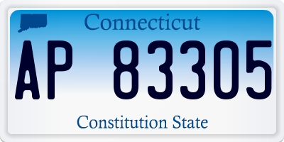 CT license plate AP83305