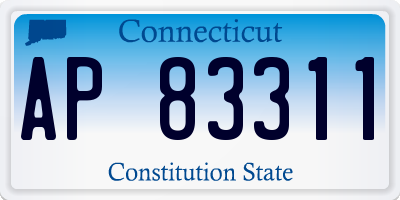 CT license plate AP83311