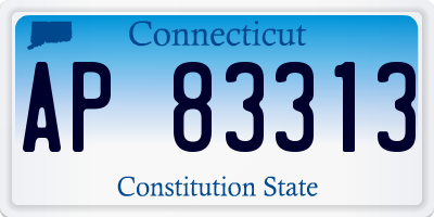CT license plate AP83313