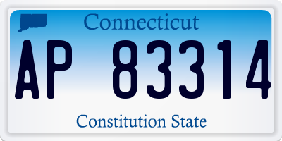 CT license plate AP83314