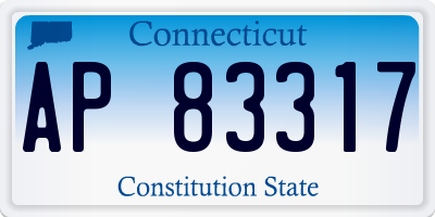 CT license plate AP83317