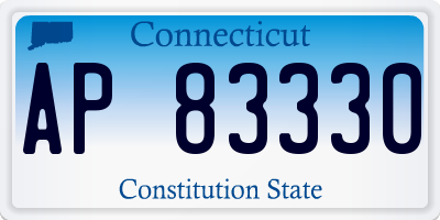 CT license plate AP83330