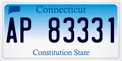 CT license plate AP83331