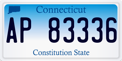 CT license plate AP83336