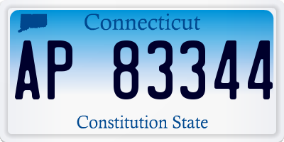 CT license plate AP83344