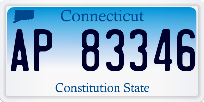 CT license plate AP83346