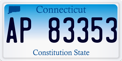 CT license plate AP83353