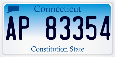 CT license plate AP83354