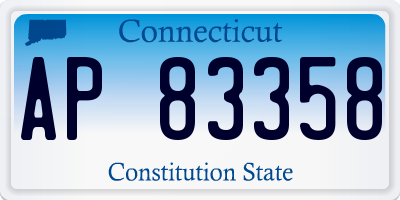 CT license plate AP83358