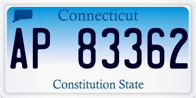 CT license plate AP83362