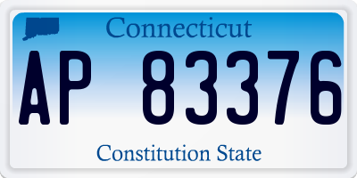 CT license plate AP83376