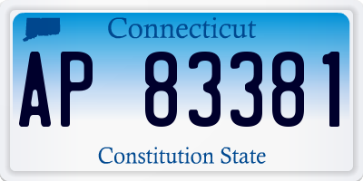 CT license plate AP83381
