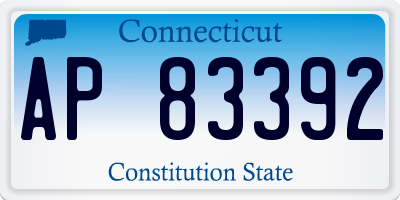 CT license plate AP83392