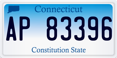 CT license plate AP83396