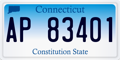 CT license plate AP83401