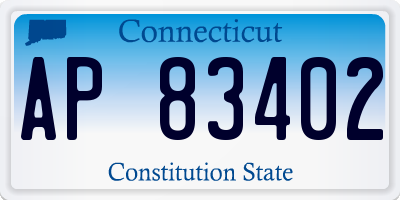 CT license plate AP83402