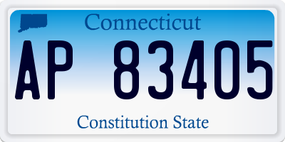 CT license plate AP83405