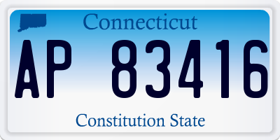 CT license plate AP83416