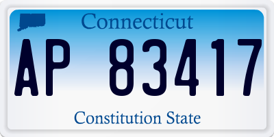 CT license plate AP83417