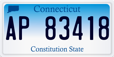 CT license plate AP83418