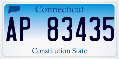 CT license plate AP83435