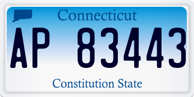 CT license plate AP83443