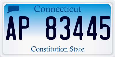 CT license plate AP83445