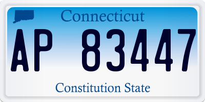 CT license plate AP83447