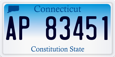 CT license plate AP83451