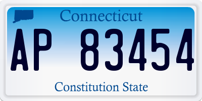 CT license plate AP83454
