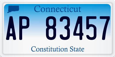 CT license plate AP83457
