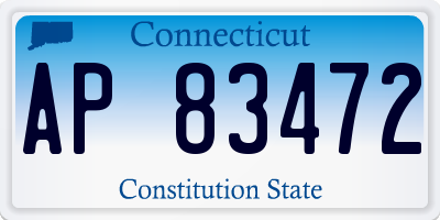 CT license plate AP83472